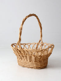 vintage large wicker basket