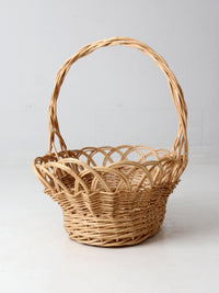 vintage large wicker basket