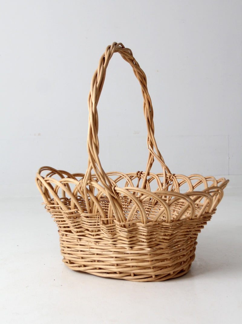 vintage large wicker basket