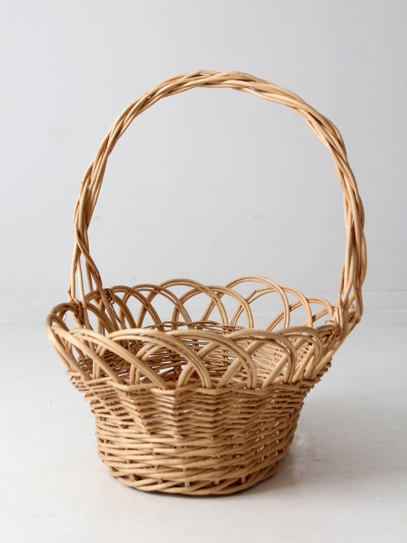 vintage large wicker basket