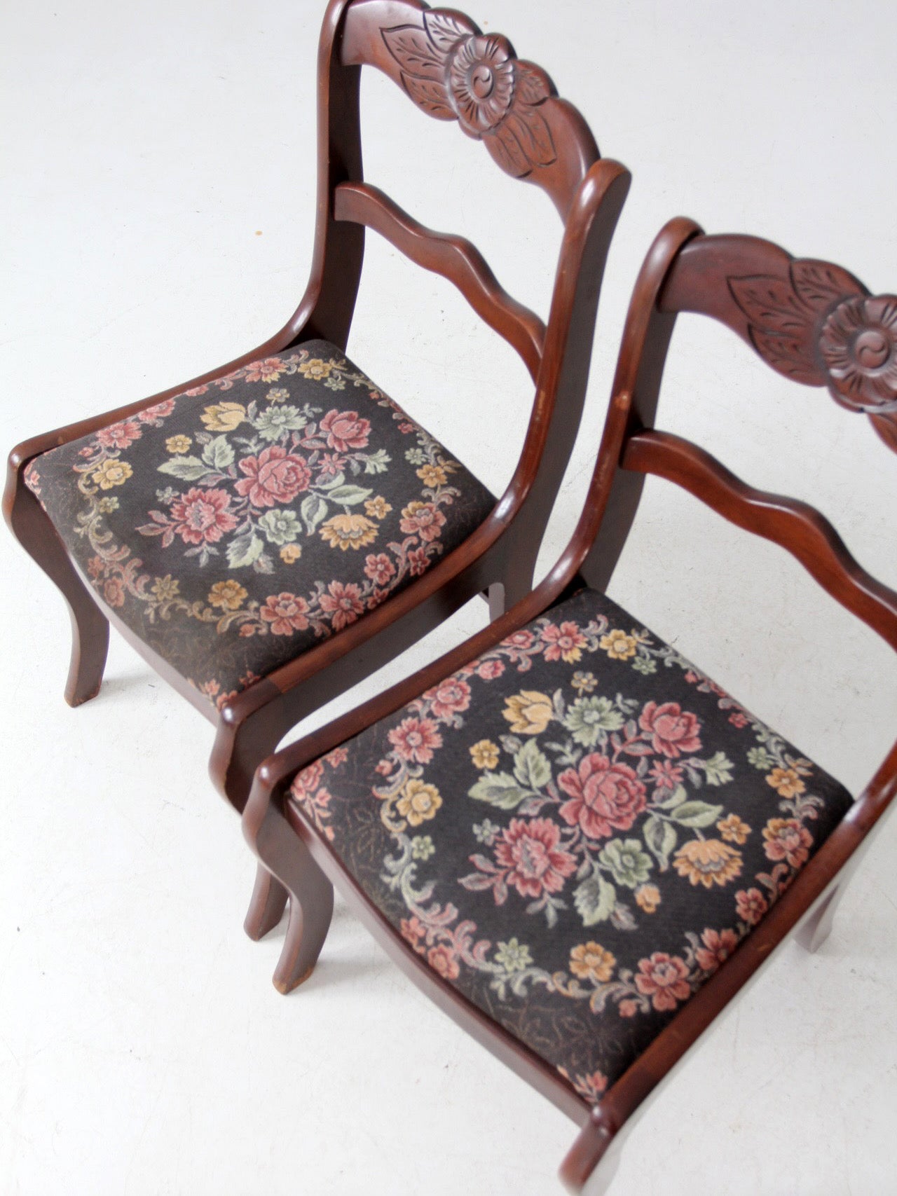 vintage Tell City Colonial Revival chairs pair