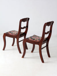 vintage Tell City Colonial Revival chairs pair