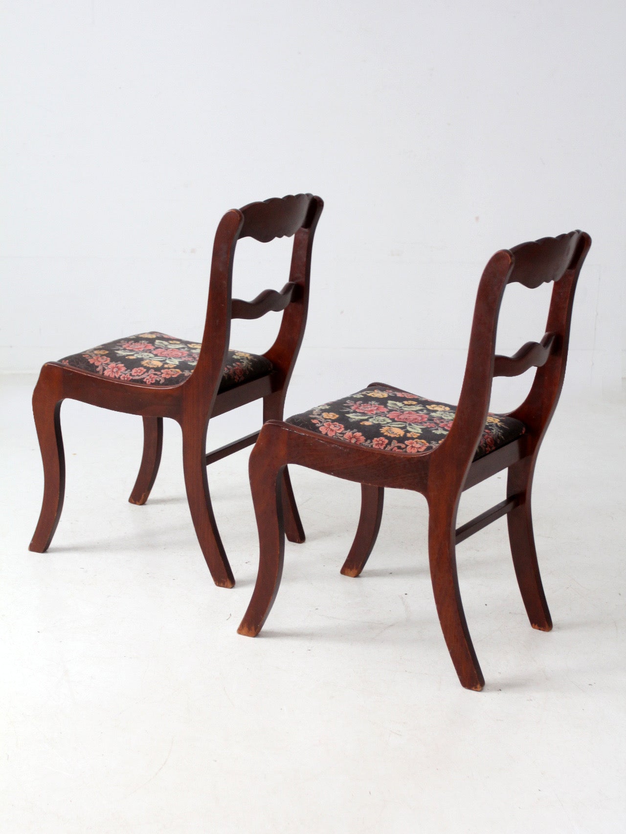vintage Tell City Colonial Revival chairs pair