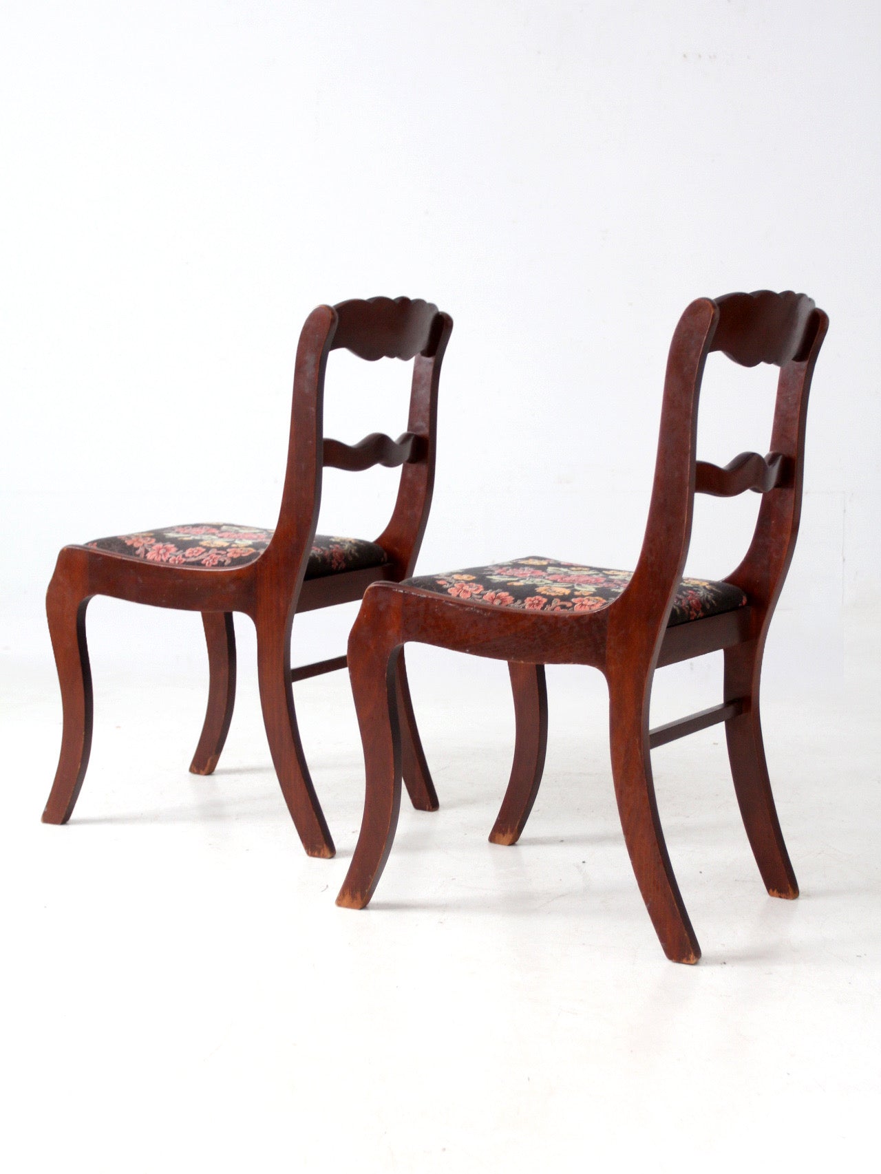 vintage Tell City Colonial Revival chairs pair