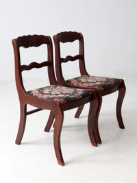 vintage Tell City Colonial Revival chairs pair