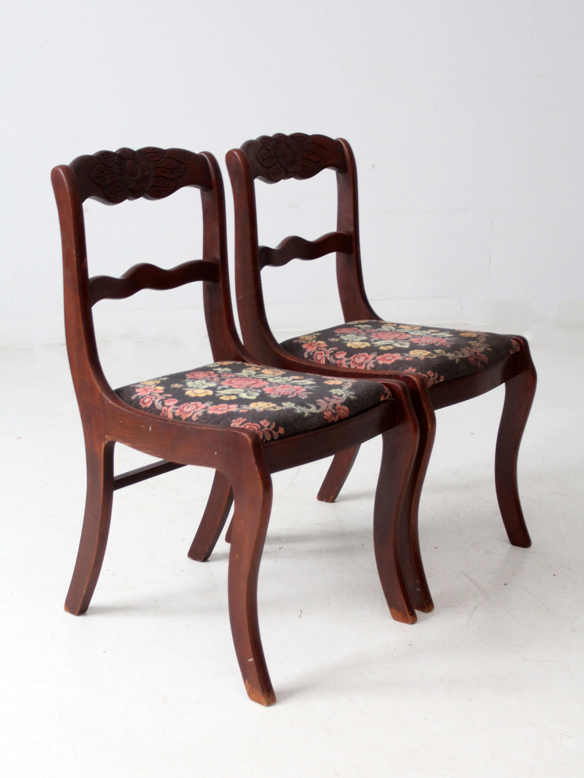 vintage Tell City Colonial Revival chairs pair