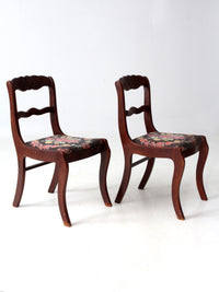 vintage Tell City Colonial Revival chairs pair
