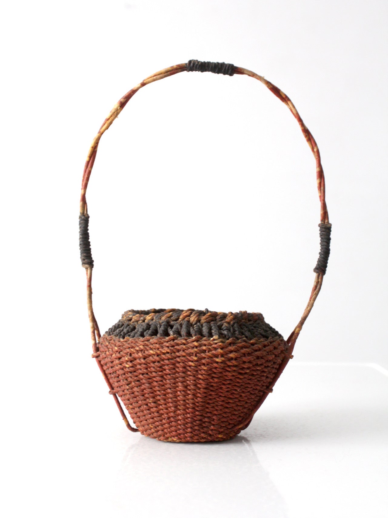 antique Southeast Asian folk art basket