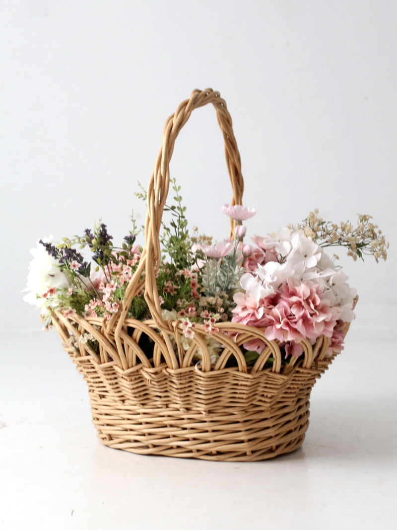 vintage large wicker basket