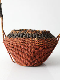 antique Southeast Asian folk art basket