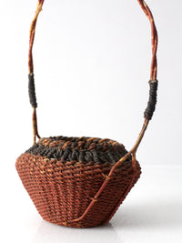 antique Southeast Asian folk art basket