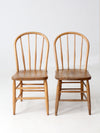 antique farmhouse Windsor dining chairs pair