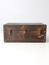 antique industrial metal trunk locker