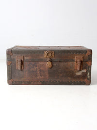 antique industrial metal trunk locker