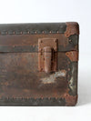 antique industrial metal trunk locker