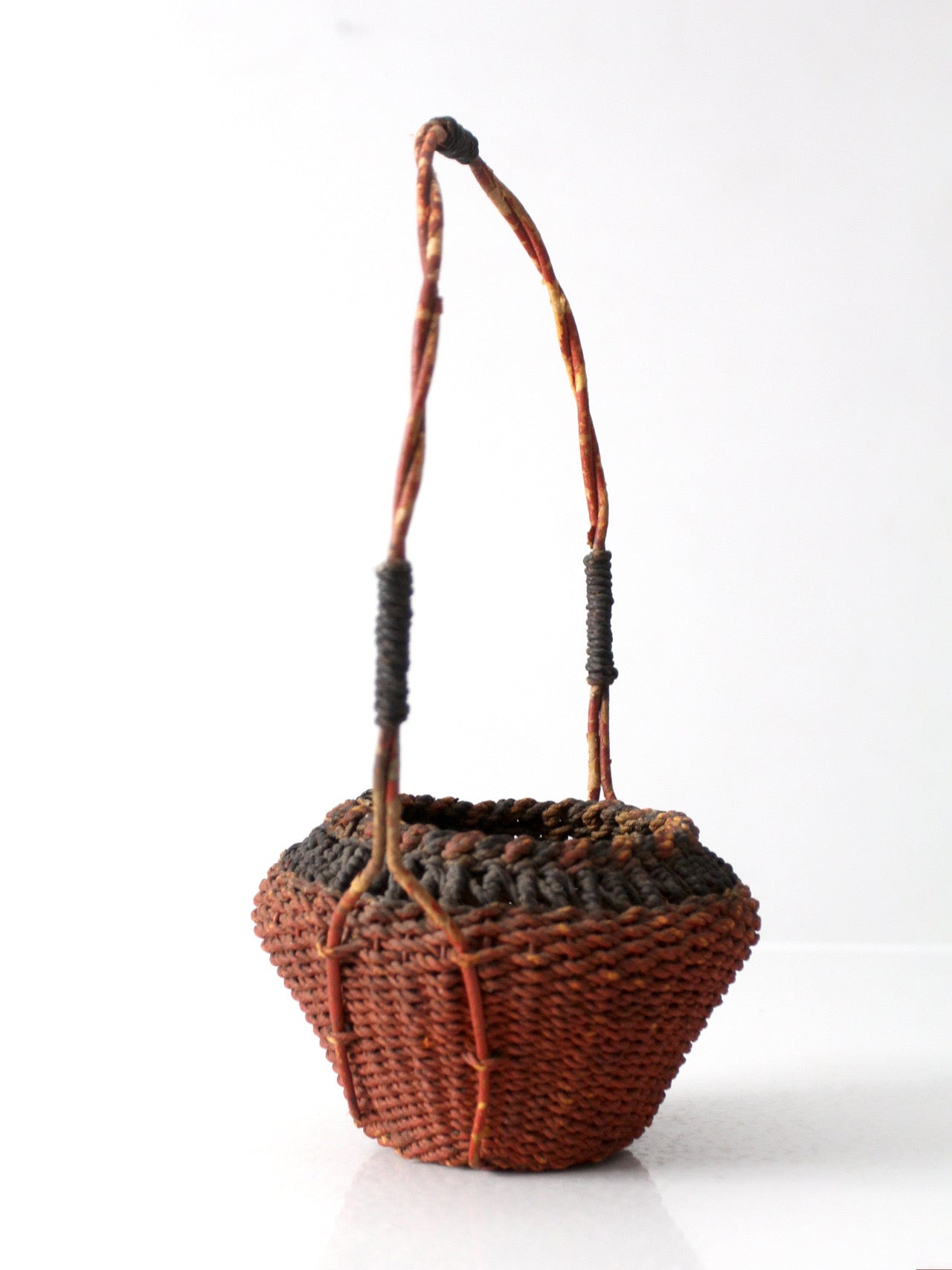 antique Southeast Asian folk art basket