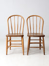 antique farmhouse Windsor dining chairs pair