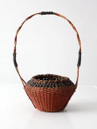 antique Southeast Asian folk art basket