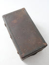 antique industrial metal trunk locker