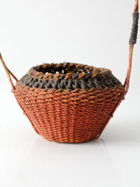 antique Southeast Asian folk art basket