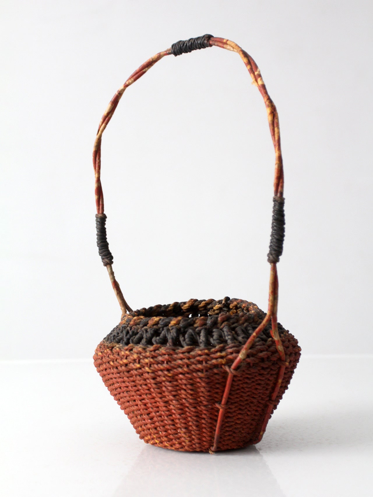 antique Southeast Asian folk art basket
