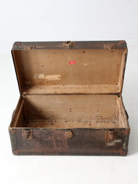 antique industrial metal trunk locker