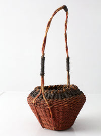 antique Southeast Asian folk art basket