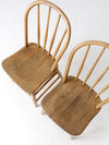 antique farmhouse Windsor dining chairs pair
