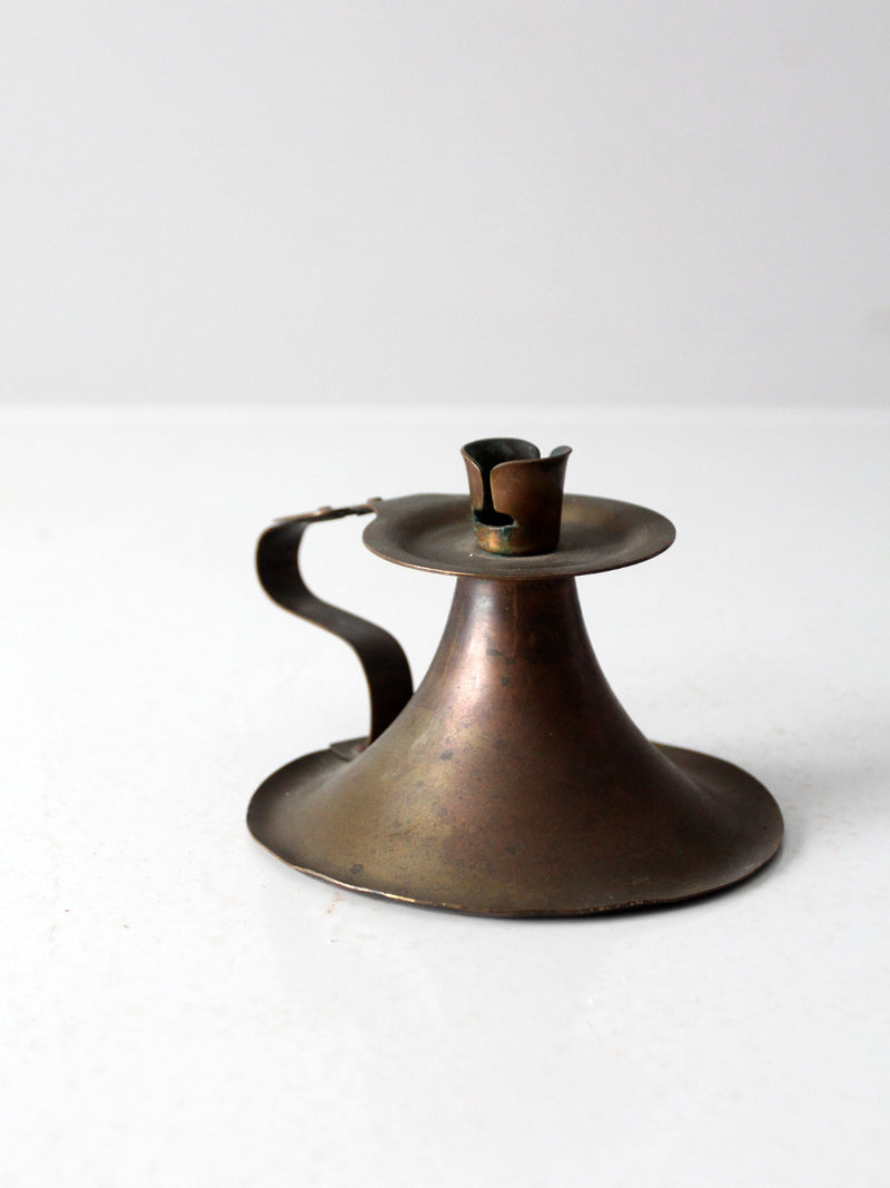 antique copper chamberstick