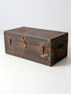 antique industrial metal trunk locker