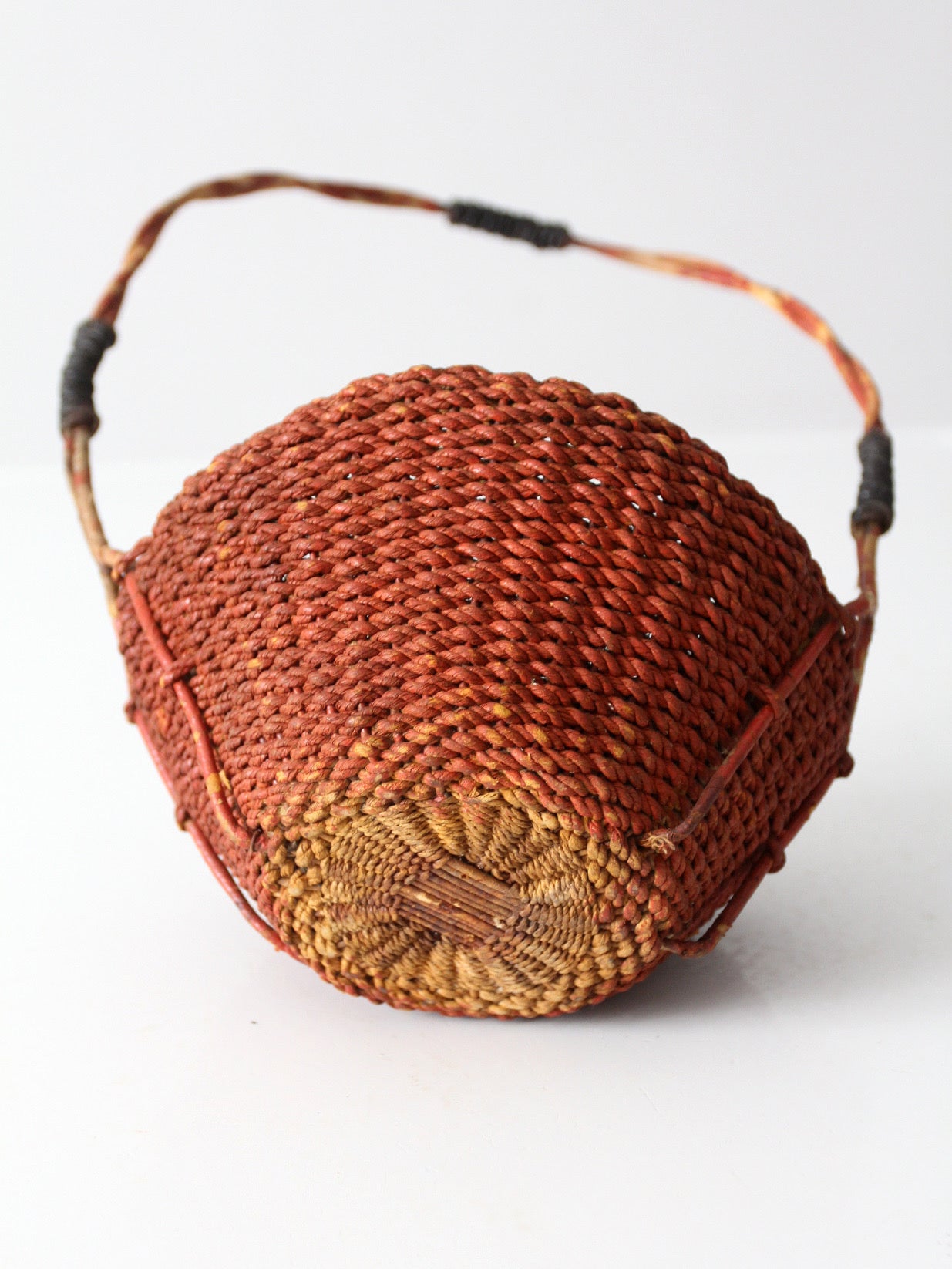 antique Southeast Asian folk art basket