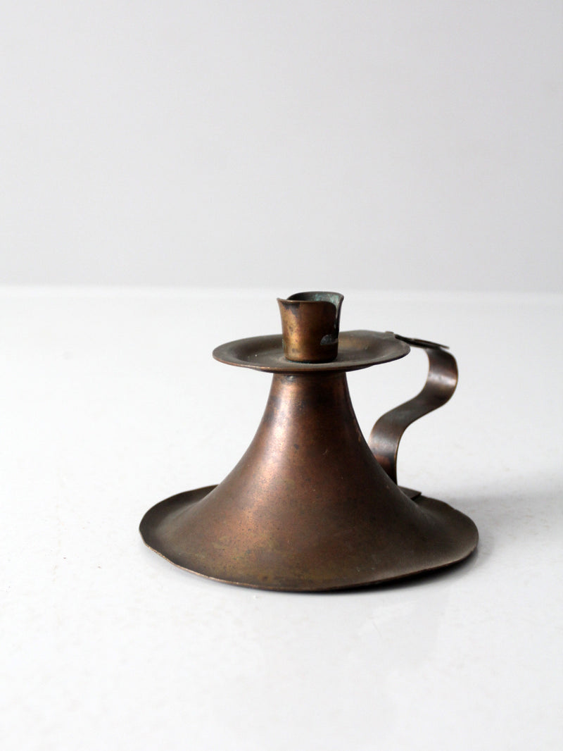 antique copper chamberstick