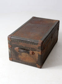 antique industrial metal trunk locker