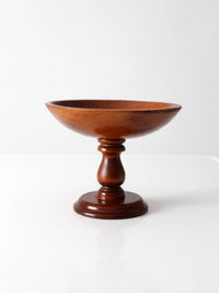 vintage wood pedestal bowl