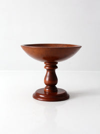 vintage wood pedestal bowl