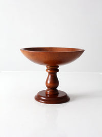 vintage wood pedestal bowl