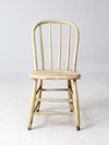 antique painted bow back spindle chair