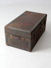 antique industrial metal trunk locker