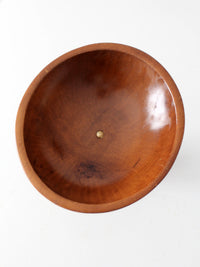 vintage wood pedestal bowl