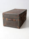 antique industrial metal trunk locker