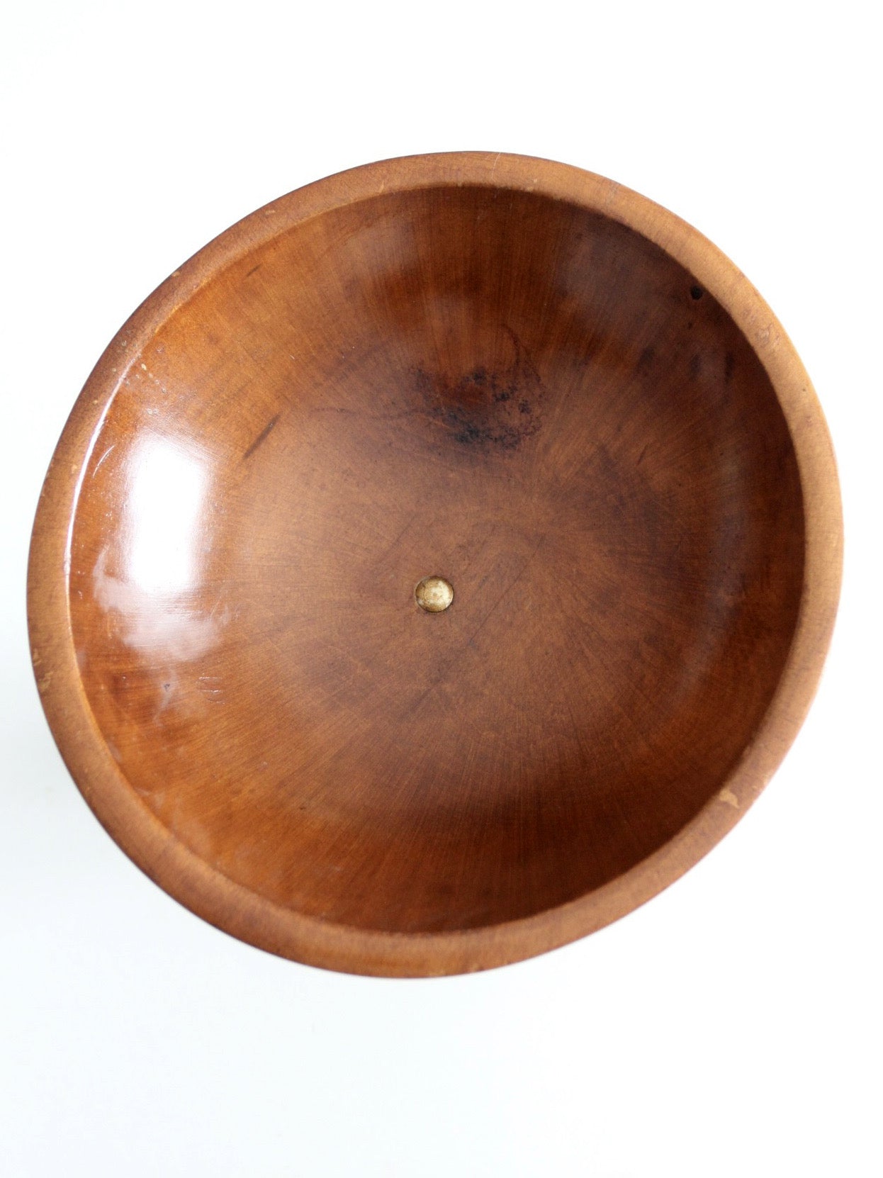 vintage wood pedestal bowl