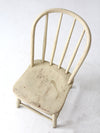 antique painted bow back spindle chair
