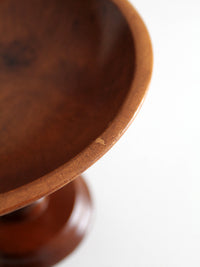vintage wood pedestal bowl
