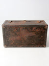 antique industrial metal trunk locker