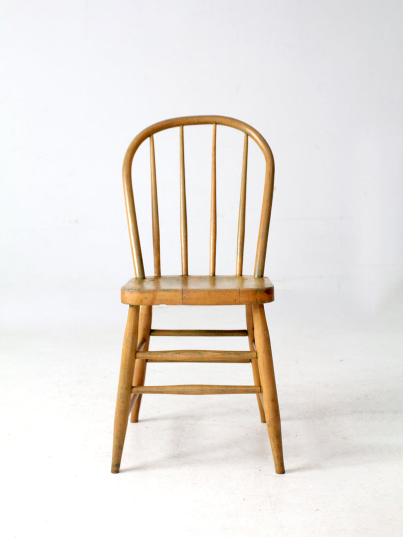 antique bow back farmhouse dining chair