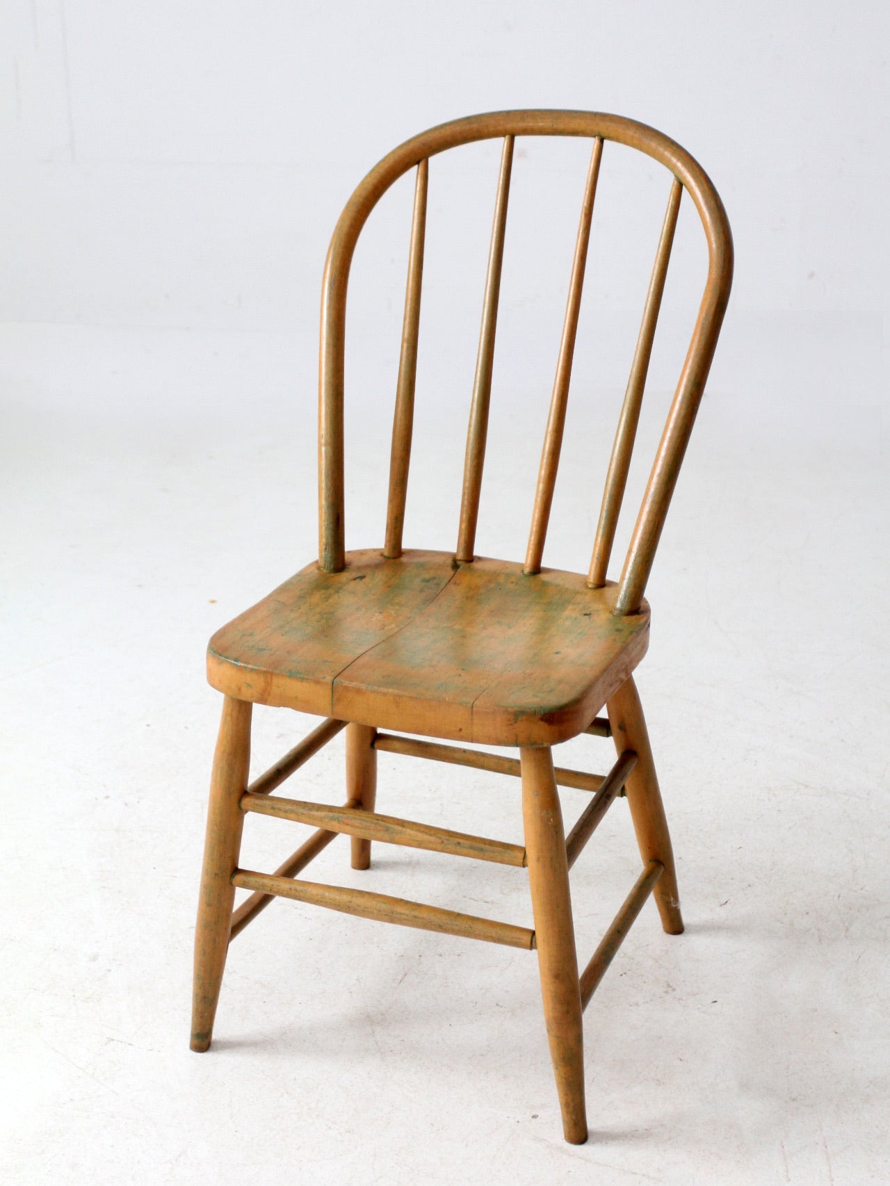 antique bow back farmhouse dining chair