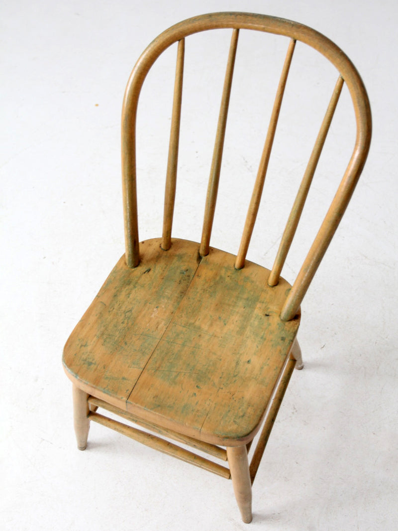 antique bow back farmhouse dining chair