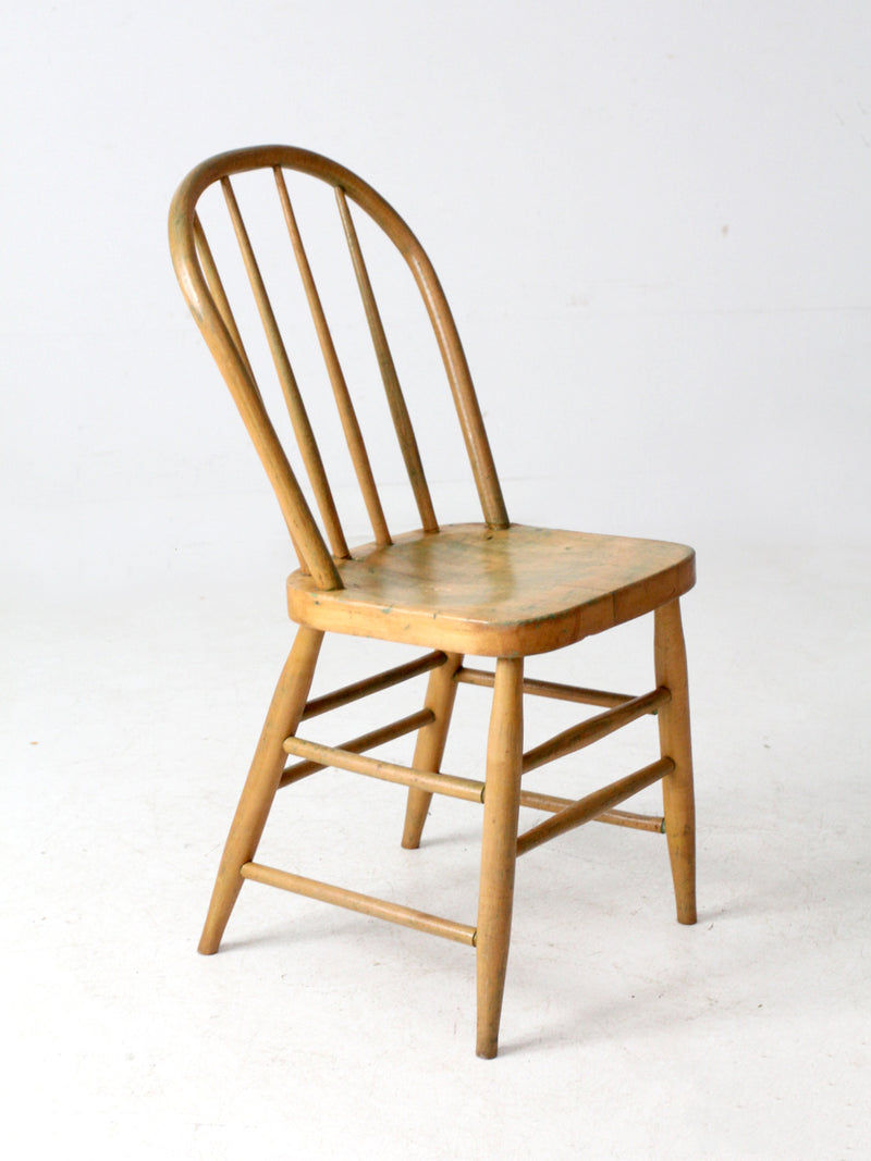 antique bow back farmhouse dining chair