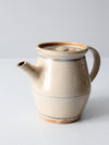 vintage studio pottery pitcher with lid