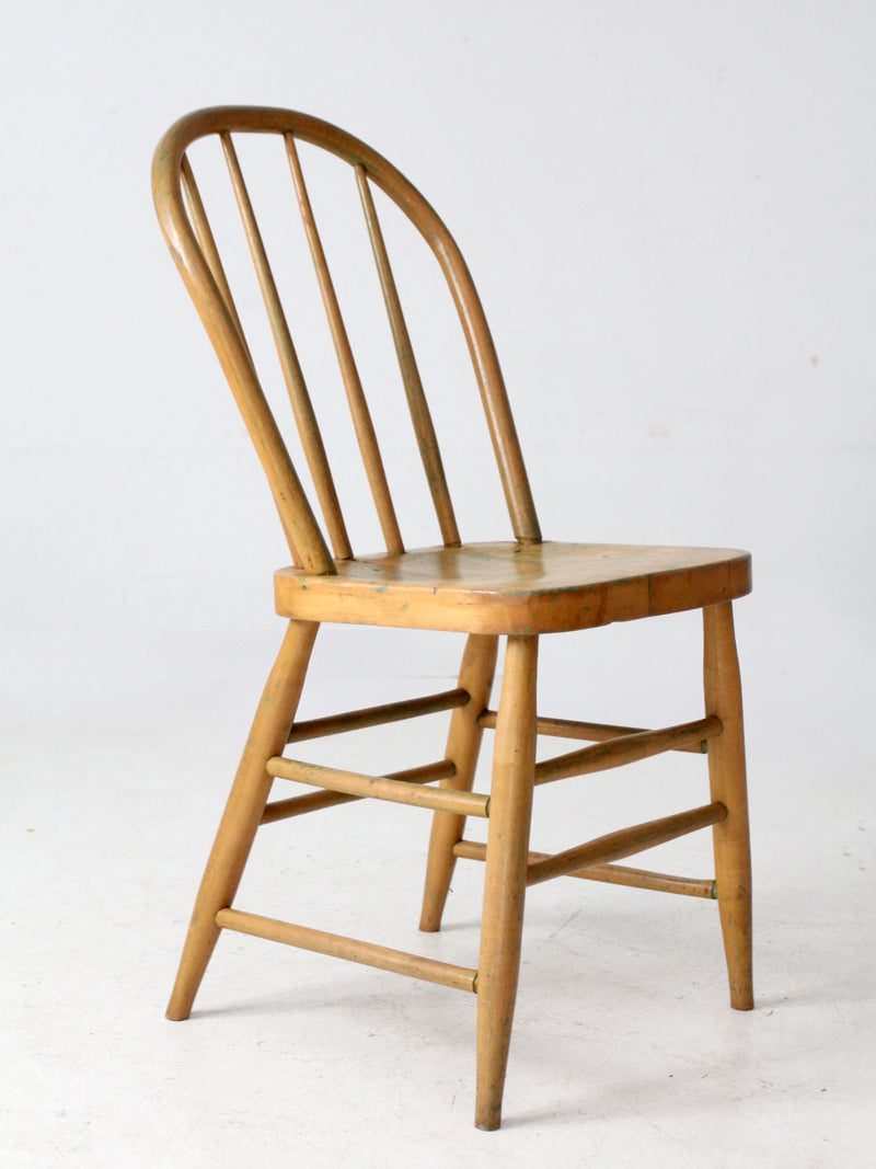 antique bow back farmhouse dining chair